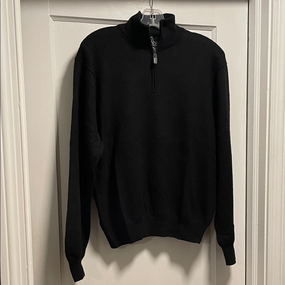 Men's Black Half-Zip Sweater